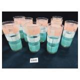 Striped Drinking Glasses - 9 count