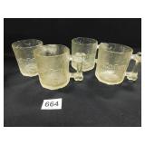 Pre Dawn Flintstones Mugs - McDonalds - 4 count