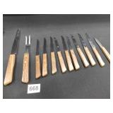 Stainless Steel Knives and Fork - 12 count