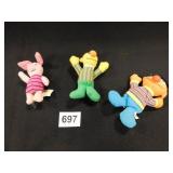 Stuffed Winnie the Pooh, Ernie and Bert - 3 count