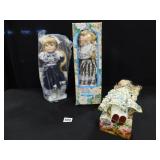 Porcelain Dolls - 3 count