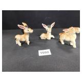 Donkey Figurines - Japan - 3 count