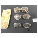 Glasses - 3 count - one case