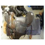 Vintage High back Brown Saddle