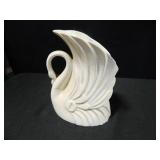 Niloak Swan Vase; White; 7?" h x 4" x 5¼"