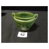Pottery Bowl w/handles; #548; 3" h x 3?" dia