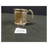 Sterling Silver Cup; 2¾" h; dents