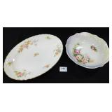 Antique Platter and Bowl - 2 piece