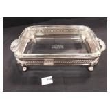 Silver-plate Serving Piece with Pyrex Dish