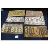 Old Oklahoma License Plates