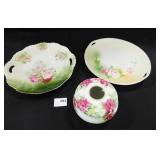 Rose China Plates - 2 count, Hair Receiver