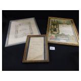 Certificates in German - 1896, 1903, 1910