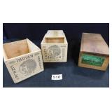 Wooden Boxes - 3 count