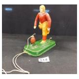 Metal Football Player Levered Movement