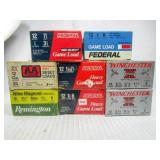 12ga shotgun shells, variety, 8- 25 shell boxes