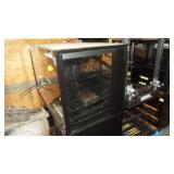 2 - Glass Displays / shelving, on rollers