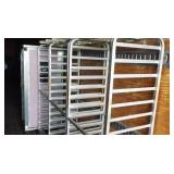 Aluminum Tray Racks w/ Rollers