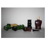 Avon Bottles (4); Mens Talcum Powder Bottle