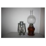 Lantern; Wooden Kerosene Lamp