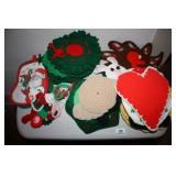 Crocheted potholders and decorations