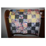 Square Scraps Quilt top-Machine Stitched