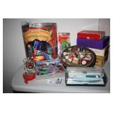 Sewing Notions; Tin Full of odds and ends