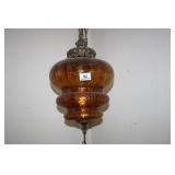 Hanging Lamp with Amber Glass