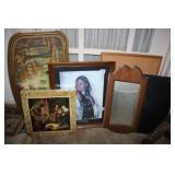 Wall Hanging ItemsNative American;Deer Gold Frame