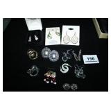 12Pair Earrings; Pistol Pete; Stockings; White