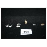 Earrings and Pendant-Opalescent (2 Pair + Pendant)