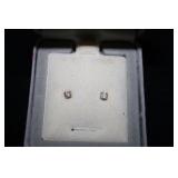 14K Gold Earrings with Diamond Studs