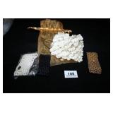 Pookah Shell Purse-Has Damage; Bead Bracelets