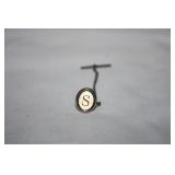 Tie Tacks; 1 Genuine Onyx; 1 with "S" Monogram