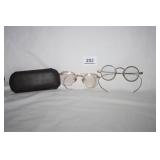 Antique Eyeglasses (2); 1 case