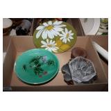 Decorative plates - 8, Tiara amber glass dish