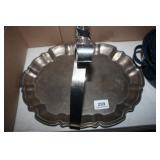 Metal Platter - with bow handle
