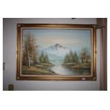 Painting of Mountain and stream