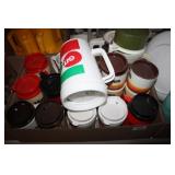 Travel mugs from various stores