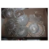 Patterned Glass Bowls, butter dish