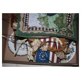 Home Décor - butterfly plates, americana hanging