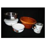 Metal Bowls; 2 Designs; Painted Sifter; CrockPot