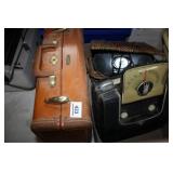 Vintage Sampsonite Suitcase;Zenith Radio; Basker