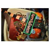 Halloween/Fall décor in laundry basket