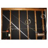 Fishing Poles on wall and corner (7 total)