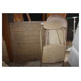 Metal Folding Table and 6 Metal Folding Chairs