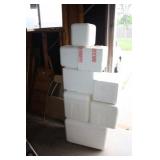 Styrofoam Ice Chests; Various Sizes 8 total