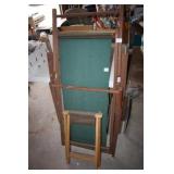 Vintage Canvas Folding Chair and Ottoman