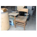 Vintage Wooden School Desk