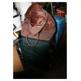 Rolling Luggage; Brown Animal Skin style bag