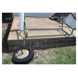 Metal Frame for swing and wheel with concrete